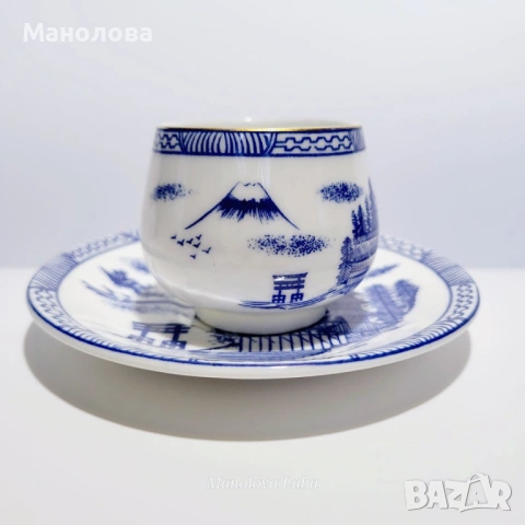 Колекционерска порцеланова чаша с чинийка, снимка 2 - Други ценни предмети - 53128082