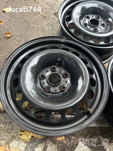 3бр. ОЕМ железни джанти 16" 5х112 - Audi, VW, Seat, Skoda, снимка 2 - Гуми и джанти - 51987048