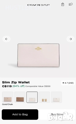 Дамски портфейл COACH , снимка 2 - Портфейли, портмонета - 52913106