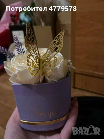 Сатенени букети, снимка 3 - Изкуствени цветя - 53999417