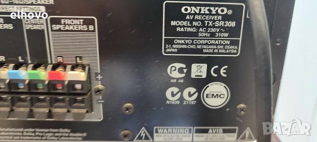 Ресивър Onkyo TX-SR308, снимка 6 - Ресийвъри, усилватели, смесителни пултове - 46157080