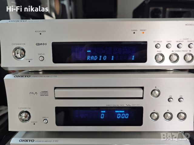 стерео усилвател ресийвър стъпало CD плейър ONKYO A-933  C-733 T-433 + дистанционно , снимка 3 - Ресийвъри, усилватели, смесителни пултове - 46259791