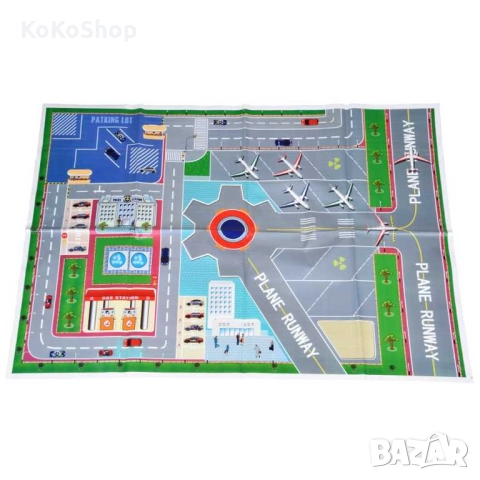 Детски комплект Летище със самолет,четири превозни средства, снимка 2 - Влакчета, самолети, хеликоптери - 52433916