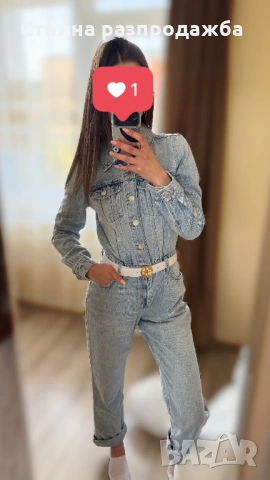 ✨ Дънков гащеризон✨👖, снимка 2 - Гащеризони - 54196716