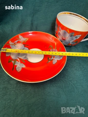 Руски порцелан-чаши за чай, мляко, компот на Барановски завод -Малва, снимка 6 - Антикварни и старинни предмети - 50717225