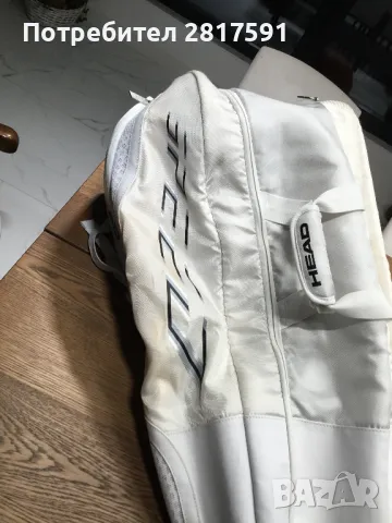 Тенис сак Head Speed, специална серия за Джокович 6R бял, снимка 6 - Тенис - 49935980