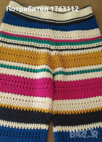 Zara плетен на една кука панталон, S размер, снимка 2 - Панталони - 46373435