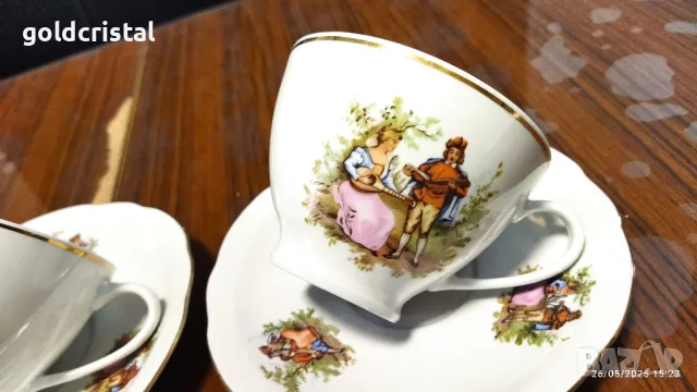 Стар полски порцелан чаши за чай кафе , снимка 10 - Антикварни и старинни предмети - 50437087