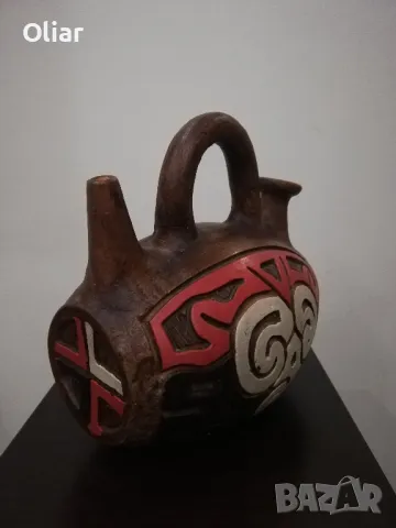 Чудесен, много интересен декоративен съд., снимка 4 - Антикварни и старинни предмети - 50305191