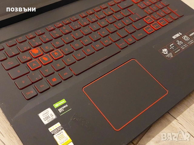 ЗА РЕМОНТ 17" геймърски лаптоп Acer Nitro 5 AN517-52-53EB Core i5-10300H Nvidia GTX1650, снимка 3 - Лаптопи за игри - 54072848