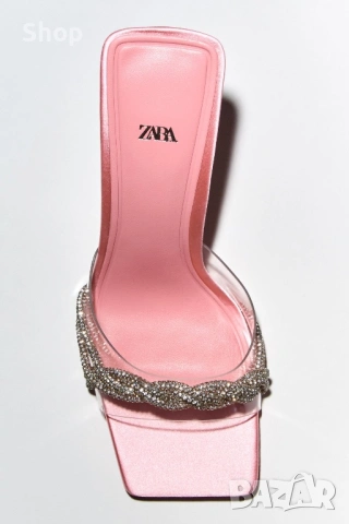 👡 Розови сандали на ток на Zara, снимка 2 - Сандали - 53775868
