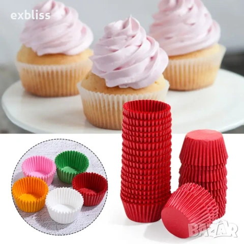 Мини хартиени форми за кексчета, мъфини или бонбони 100бр.