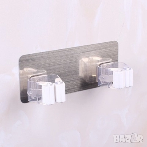 Стенен държач за четки, мопове и метли