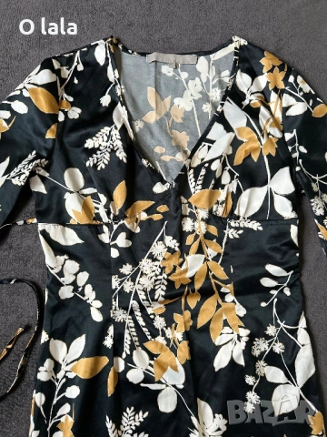 Елегантна сатенена рокля , снимка 2 - Рокли - 54192886