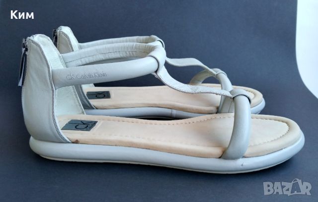 Calvin Klein сандали в млечно сиво номер 39, снимка 2 - Сандали - 45501502