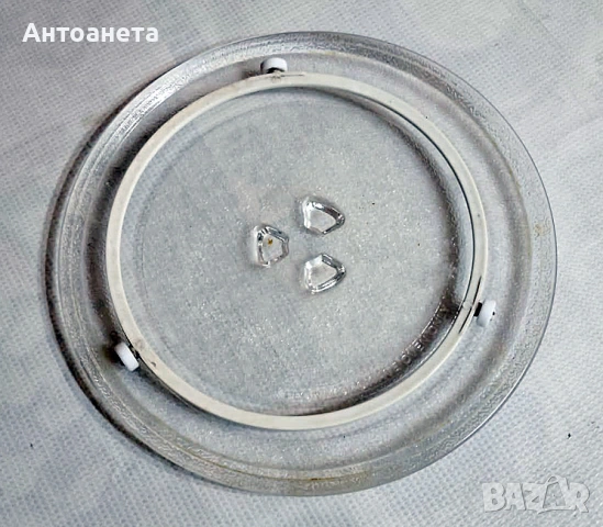 Чиния за микровълнова печка 24,5 cm + водещата ролка, снимка 2 - Печки, фурни - 53300369