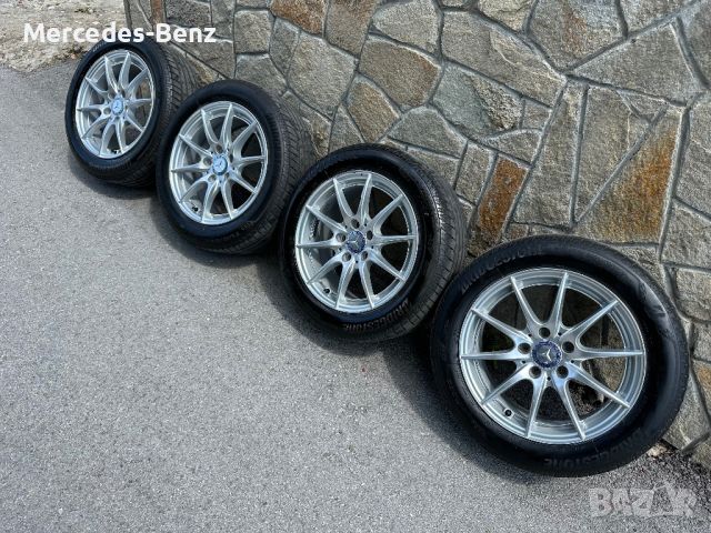 Джанти Мерцедес W 204 C-classe 16” 5/112 с летни гуми Bridgestone 2020г , снимка 2 - Гуми и джанти - 46614534