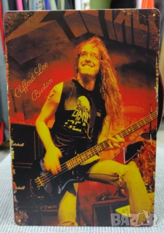 Cliff Burton-метална табела (плакет)