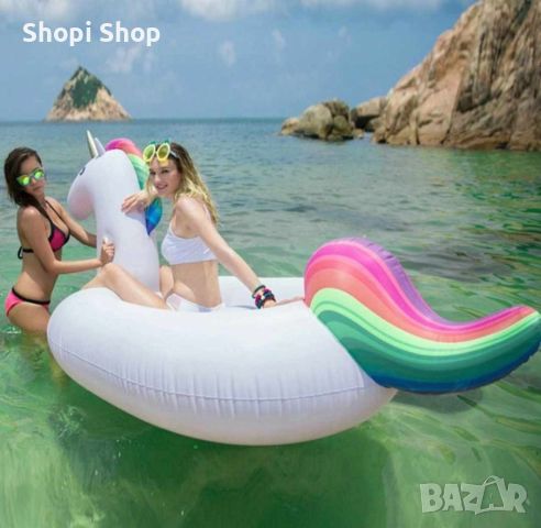 Плувайте с комфорт и стил с нашите надуваеми шезлонги-Фламинго, Еднорог или Лебед, снимка 13 - Надуваеми играчки - 46136976
