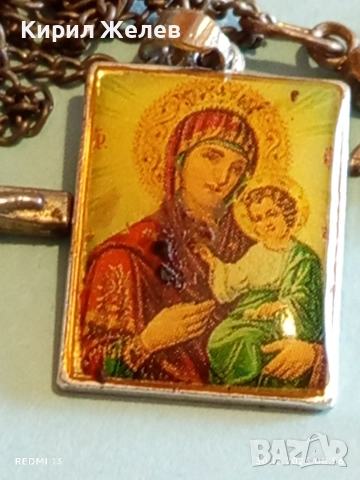 Сребърен синджир с три висулки Дева Мария,Ангелче, Разпятието 34164, снимка 3 - Колиета, медальони, синджири - 52933368