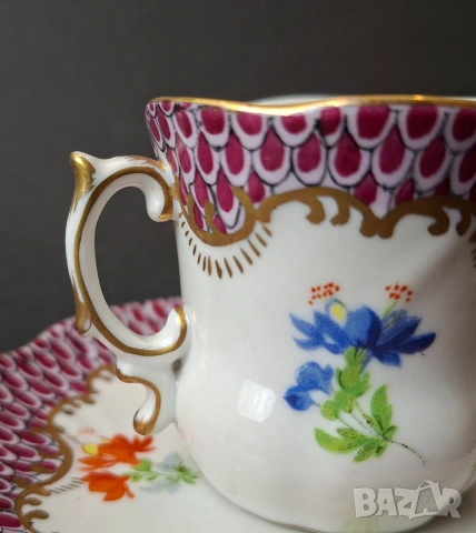 Порцеланова чаша за кафе и подложна чинийка - Paris Royal, снимка 2 - Чаши - 53995329