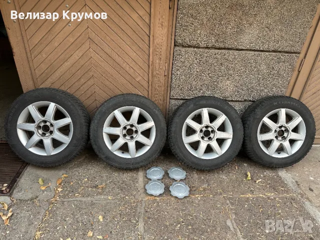 15 цола алуминиеви джанти със зимни гуми 195/65R15, снимка 1 - Гуми и джанти - 47823489