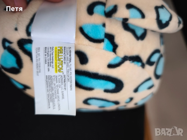 Squishmallowas, KellyToy, Liv the Teal Dot Leopard, снимка 4 - Плюшени играчки - 52128336