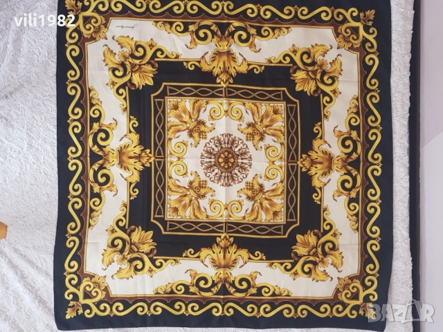 Дамски шал Jerome Leplat стил Barocco Versace, снимка 3 - Шалове - 54049391