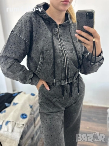 Комплект от варен памук с камъни 