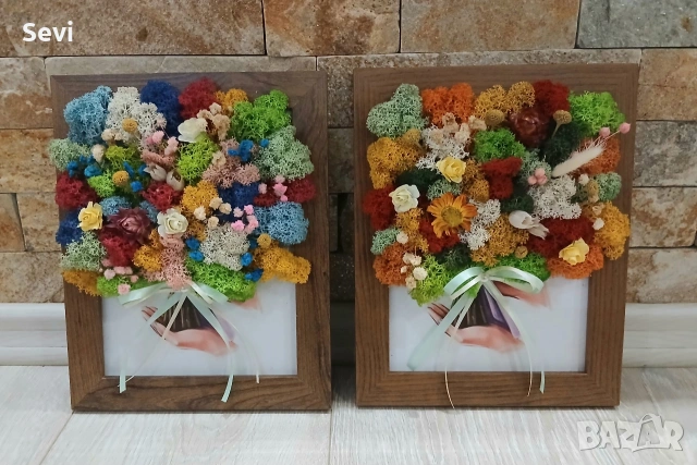 Рамки и кашпи със скандинавски мъх!, снимка 5 - Картини - 49363588