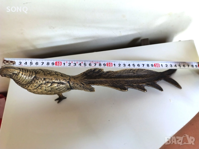 Страхотна Стара Бронзова Фигура,Скулптура-Фазан, снимка 7 - Антикварни и старинни предмети - 51774744