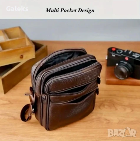 Лятна, Плажна кожена чантичка с компактни размери /Черна естест. кожа!, снимка 6 - Чанти - 50817240