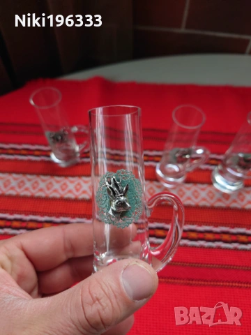 Луксозен немски комплект чаши за шнапс/ликьор - 6 бр., снимка 3 - Сервизи - 54007591