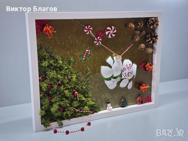 Коледна картина в епоксидна смола