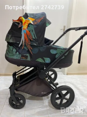 Лимитирана серия количка Cybex Priam Lux Birds of Paradise, снимка 6 - Детски колички - 47118198