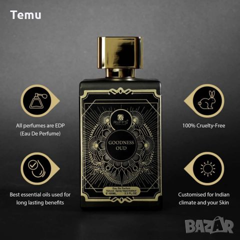 Оригинален Арабски парфюм Goodness Oud Black Riiffs 100ml / U N I S E X Този парфюм съчетава екзотич, снимка 7 - Унисекс парфюми - 45674976
