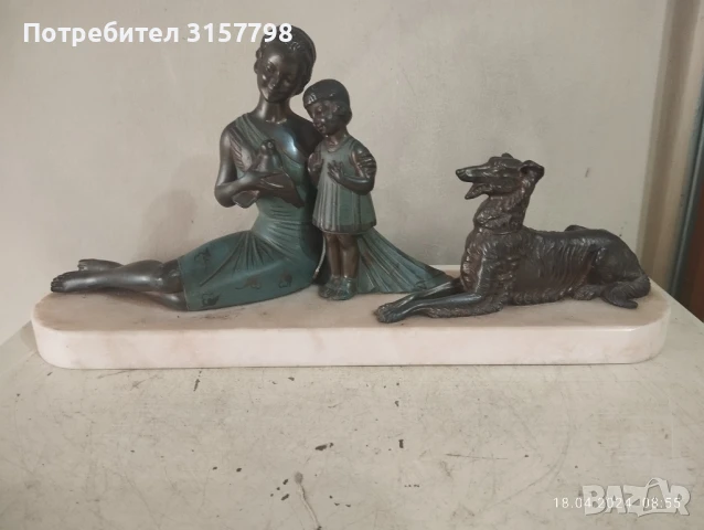 статуетка арт деко, снимка 1