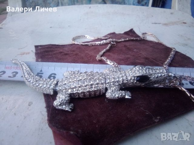 Колие с крокодил , снимка 4 - Колиета, медальони, синджири - 46416772