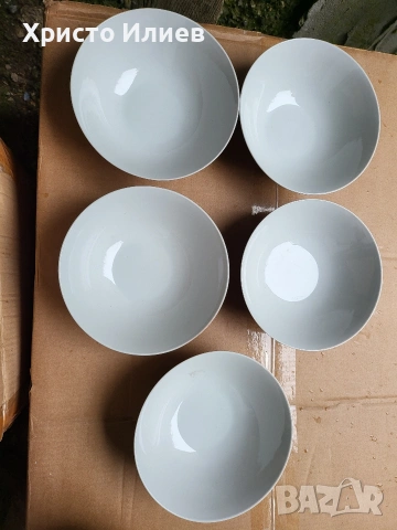 Комплект за хранене от порцелан van Well Ella чинии чаши купички сервиз, снимка 5 - Сервизи - 53762295