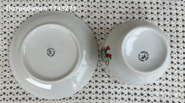 Български порцелан с детски мотиви, снимка 4 - Сервизи - 54179737