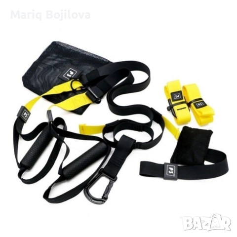 TRX Мултифункционален фитнес уред с ленти, снимка 4 - Фитнес уреди - 52173710