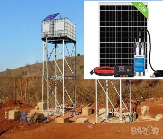 Водна Кула Соларна 2000 литра, снимка 1