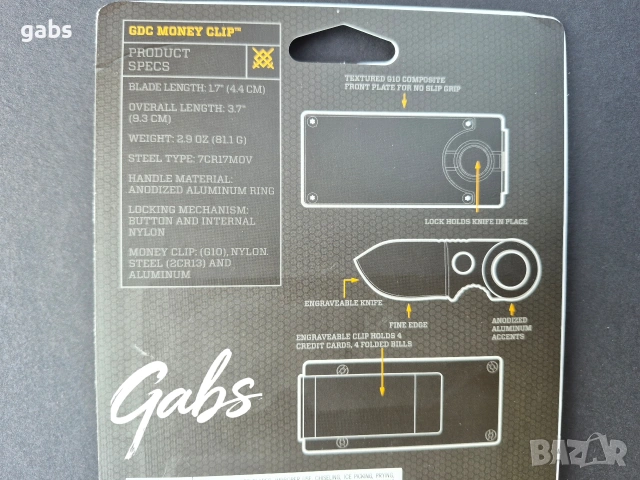 Ножче с клипс за пари Gerber GDC Money Clip, снимка 3 - Ножове - 53759819