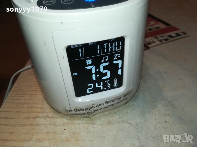 POKO LED ЛАМПА С ЧАСОВНИК-НАСТОЛНА GERMANY 3108250811, снимка 5 - Лед осветление - 51548244