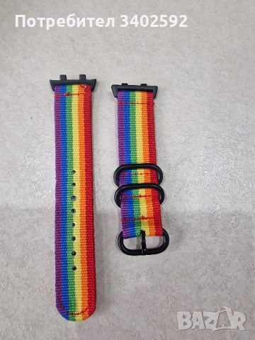 Цветна текстилна каишка за часовник 22мм, снимка 2 - Мъжки - 51924150