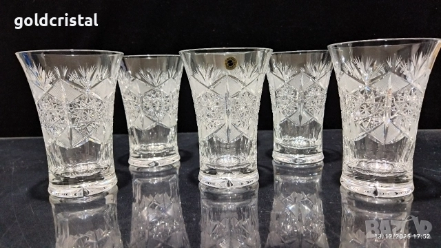 кристални чаши за вода , снимка 5 - Антикварни и старинни предмети - 52794944