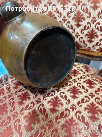 Античен стар масивен меден чайник, снимка 4 - Други ценни предмети - 53247080
