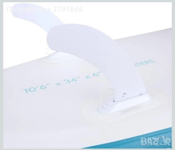 Надуваема дъска за гребане, падълборд iROCKER Nautical GO Cruiser 10'6" бяло/син , снимка 7 - Водни спортове - 52407884