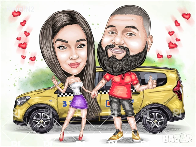 Карикатури по поръчка, снимка 3 - Картини - 50626562