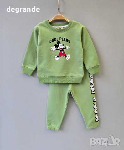 Детски комплект Mickey Мouse в ЗЕЛЕНО и СИНЬО, снимка 4 - Комплекти за бебе - 51774534
